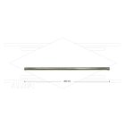 RP201 lans - L=245mm - recht - RVS - 400 Bar - max 150°C - 2 x 1/4" bu