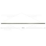 RP201 lans - L=1500mm - recht - RVS - 400 Bar - max 150°C - 2 x 1/4" bu