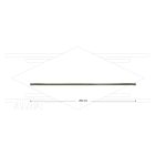 ST003 lans - recht - zonder isolatie - L=250mm - staal verzinkt