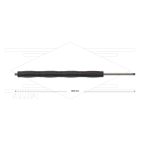 RP007 lans - L=800mm - recht - staal verzinkt - isolatie L=400mm - 400 Bar - max 80°C - 2 x 1/4" bu