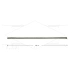 Lans - L=680mm - recht - RVS - 400 Bar - max 150°C - 2 x 1/8" bu