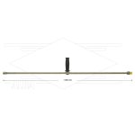 ST3600 lans - L=1000mm - recht - RVS - 1/2"bu x 1/4"bi - verstelbare handgreep - 600 bar - max 150°C