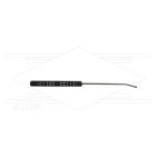 RP2 lans - L=700mm - gebogen - RVS - open isolatie L=395mm - 250 Bar - max 150°C - 2 x 1/4" bu