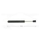 MT3 lans - L=500mm - recht - RVS - isolatie L=290mm - 250 Bar - max 160°C - 2 x 1/4" bu - incl. nozzlebeschermer