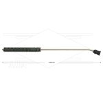 MT3 lans - L=1200mm - gebogen - RVS - isolatie 2 x L=290mm - 250 Bar - max 160°C - 2 x 1/4" bu - incl. nozzlebeschermer