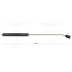 MT3 lans - L=1500mm - gebogen - RVS - isolatie 2 x L=290mm - 250 Bar - max 160°C - 2 x 1/4" bu - incl. nozzlebeschermer