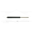 PFL lans - L=450mm - recht - RVS - vast isolatie L=265mm - 250 Bar - max 160°C - 2 x 1/4" bu