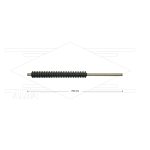 PFL lans - L=700mm - recht - RVS - vast isolatie L=265mm - 250 Bar - max 160°C - 2 x 1/4" bu