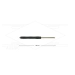 RP10 lans - L=600mm - recht - RVS - isolatie L=295mm - 400 Bar - max 80°C - 2 x 1/4" bu