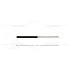 RP10 lans - L=700mm - recht - RVS - isolatie L=295mm - 400 Bar - max 80°C - 2 x 1/4" bu