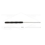 RP10 lans - L=800mm - recht - RVS - isolatie L=395mm - 400 Bar - max 80°C - 2 x 1/4" bu