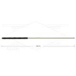 RP10 lans - L=1600mm - recht - RVS - isolatie L=495mm - 400 Bar - max 80°C - 2 x 1/4" bu