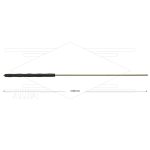 RP10 lans - L=2000mm - recht - RVS - isolatie L=495mm - 400 Bar - max 80°C - 2 x 1/4" bu