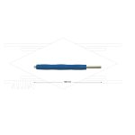 RP10 - spuitlans - L=430mm - recht - RVS - blauw - isolatie L=395mm - 400 Bar - max 80°C - 2 x 1/4" bu