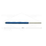 RP10 - spuitlans - L=800mm - recht - RVS - blauw - isolatie L=395mm - 400 Bar - max 80°C - 2 x 1/4" bu