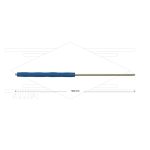 RP10 - spuitlans - L=1200mm - recht - RVS - blauw - isolatie L=495mm - 400 Bar - max 80°C - 2 x 1/4" bu