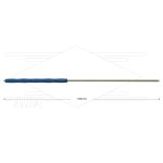 RP10 - spuitlans - L=1500mm - recht - RVS - blauw - isolatie L=495mm - 400 Bar - max 80°C - 2 x 1/4" bu