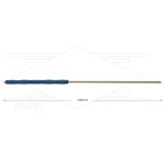 RP10 - spuitlans - L=2000mm - recht - RVS - blauw - isolatie L=495mm - 400 Bar - max 80°C - 2 x 1/4" bu