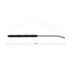 RP10 lans - L=800mm - gebogen - RVS - isolatie L=395mm - 400 Bar - max 80°C - 2 x 1/4" bu