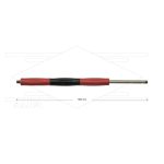 RP50 lans - L=500mm - recht - RVS - isolatie L=295mm - rood/zwart - 500 Bar - max 80°C - 2x 1/4" bu