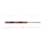 RP50 lans - L=800mm - recht - RVS - isolatie L=495mm - rood/zwart - 500 Bar - max 80°C - 2x 1/4" bu