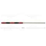 RP50 lans - L=1200mm - recht - RVS - isolatie L=495mm - rood/zwart - 500 Bar - max 80°C - 2x 1/4" bu