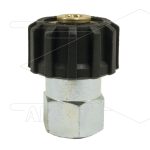 M22x1,5 - snelkoppeling wartel - messing - 250 Bar - Ø14mm - max 150°C - 1/2" bi