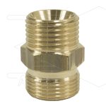 M22x1,5 - snelkoppeling nippel - messing - 250 bar - Ø14mm - max 150°C - 1/2" bu