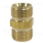 M22x1,5 - verbindingsnippel - messing - 400 Bar - Ø14mm - max 150°C - L=32mm - 2x M22x1,5 bu