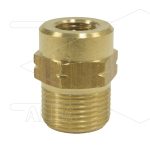 M21x1,5 - snelkoppeling nippel - messing - 250 Bar - Ø14mm - max 160°C - 1/4" bi