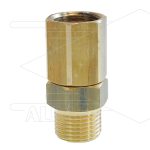 SW5 - Swivel - messing - kort - 200 Bar - 160 l/min - max 90°C - 30 tpm - 1/2" bi x 1/2" bu