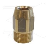 AR3 - M22x1,5 - snelkoppeling nippel - messing - 250 Bar - Ø14mm - met binnen zeskant - 1/4" bi - passend op Kränzle - max 160°C