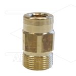 AR4 - M22x1,5 - snelkoppeling nippel - messing - 250 Bar - Ø14mm - met binnen zeskant - 1/4" bi - passend op Kränzle - max 160°C