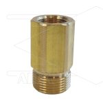 AR5 - M22x1,5 - snelkoppeling nippel - messing - 400 Bar - Ø14mm - verlengde uitvoering - 3/8" bi - max 150°C