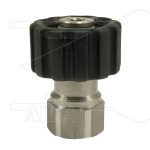 M22x1.5 - snelkoppeling wartel - RVS - 500 Bar - Ø14mm - max 150°C - 3/8" bi