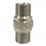 M22x1.5 - verbindingsnippel - RVS - 500 Bar - Ø14mm - max 150°C - L=54mm - 2 x M22x1,5 bu