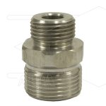 M22x1,5 - snelkoppeling nippel - RVS - 500 Bar - Ø14mm - max 150°C - 3/8" bu