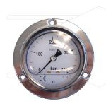 Manometer 0-400 Bar - 1/4 bu - achteraansluiting - Ø63mm - paneelmontage