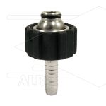 Perspilaar RVS 5/16 met wartelmoer M22 - Zwart"