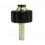 Perspilaar RVS 3/8 met wartelmoer M22 - Zwart"