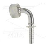 Persnippel 5/16 - M18x1,5 wartel met O-ring - 90° gebogen"