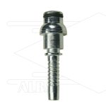 Persnippel 1/2 - met korte bolle kop en O-ring t.b.v. M22x1,5 wartel 221562 - staal