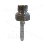 Persnippel 1/4 - 3/8" buitendraad - SW22 - RVS