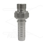 Persnippel 3/8 - 1/2" buitendraad - SW27 - RVS