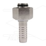 Persnippel 3/8 - M18x1,5 (12L) - wartel met O-ring - (DKOL) - SW22 - RVS