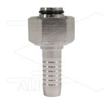 Persnippel 3/8 - M22x1,5 (15L) - wartel met O-ring - (DKOL) - SW27 - RVS