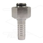 Persnippel 1/2 - M22x1,5 (15L) - wartel met O-ring - (DKOL) - SW27 - RVS