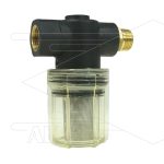 F5LB Kunststof strainer transparant - met 1/4 bypassaansluiting