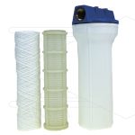 Patroonfilter 3/4 - incl. 9" gaaspatroon 60mµ - Wit - 2x 3/4" bi