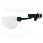 Vlotterafsluiter RG30 - kunststof - L=260mm - 10 Bar - max 60°C - 1/2" bu - Debiet bij 1 Bar = 28 l/min - bij 2 Bar = 40 l/min